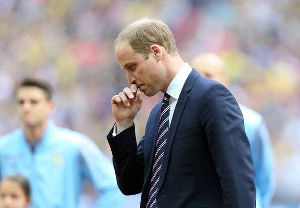 Aston Villa fan HRH Prince William FA Cup Final - Arsenal vs Aston Villa - Wembley Stadium - England - 30th May 2015 - Picture David Klein Sportimage EDITORIAL USE ONLY. No use with unauthorised audio, video, data, fixture lists, club league logos or live services. Online in-match use limited to 120 images, no video emulation. No use in betting, games or single club league player publications.