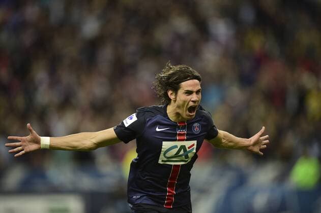 Aktuell Fußball, Frankreich, Coupe de France, AJ Auxerre - Paris St. Germain joie de Edinson Cavani (PSG) apres son but FOOTBALL : PSG vs Auxerre - Finale coupe de France - 30 05 2015 