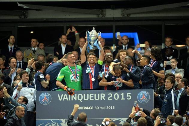 Thiago Silva (psg) - Siegerehrung FOOTBALL : Paris SG - Finale Coupe de France - 30 05 2015 AnthonyBIBARD FEP Panoramic 