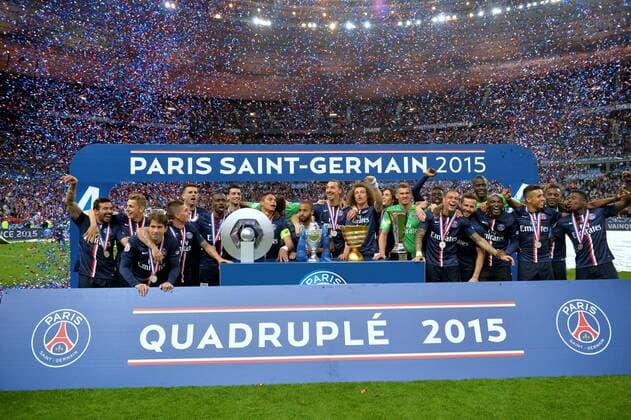psg Quadruple historique FOOTBALL : Paris SG - Finale Coupe de France - 30 05 2015 AnthonyBIBARD FEP Panoramic 