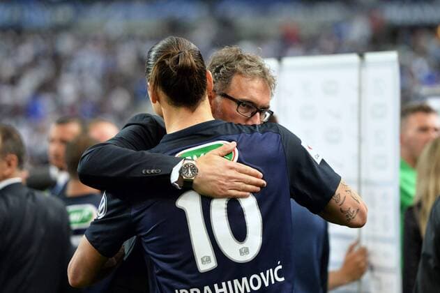 Laurent Blanc (psg) - Zlatan Ibrahimovic (psg) FOOTBALL : Paris SG - Finale Coupe de France - 30 05 2015 AnthonyBIBARD FEP Panoramic 
