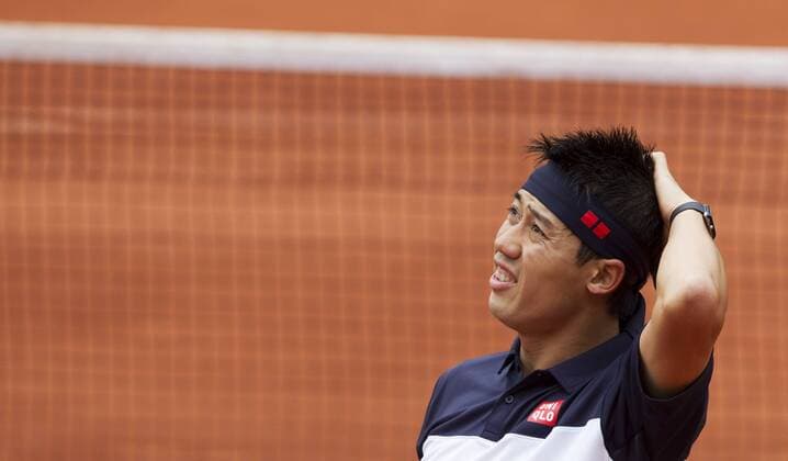 TENNIS - ATP Tennis Herren French Open 2015 PARIS,FRANCE,31.MAY.15 - TENNIS - ATP World Tour, Grand Slam, Roland Garros, French Open. Image shows Kei Nishikori (JPN). GEPAxpictures xMatthiasxHauer