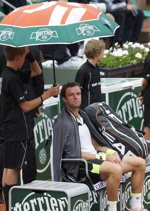 TENNIS - ATP Tennis Herren French Open 2015 PARIS,FRANCE,31.MAY.15 - TENNIS - ATP World Tour, Grand Slam, Roland Garros, French Open. Image shows Teymuraz Gabashvili (RUS). GEPAxpictures xMatthiasxHauer