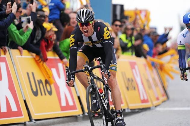 Edvald BOASSON HAGEN ( NOR Team MTN Qhubeka p b Samsung ) gewinnt die 5.Etappe der Rundfahrt im Sprint einer Ausreissergruppe - Finish - Ziel - Sieger - Jubel - Freude - Emotionen - Querformat - quer - horizontal - Event Veranstaltung: Tour des Fjords - Fjord Rundfahrt 2015 - Stage 5 5.Etappe: Hinna Park nach Stavanger 178.0 km - Location Ort: Stavanger - Norway - Norwegen - Europe - Europa - Date Datum: 31.05.2015