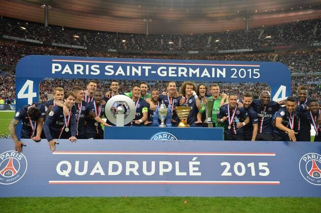 PSG Gewinn des historischen Quadrupels FOOTBALL : Paris Saint Germain PSG - Finale Coupe de France - 30 05 2015 AnthonyBIBARD FEP Panoramic 