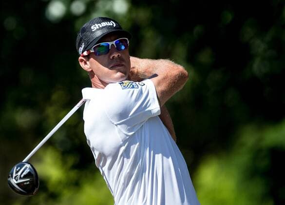 May 31, 2015: Graham DeLaet tees off on hole 1 during the fourth round of the AT&T Byron Nelson at TPC Four Seasons Resort in Irving, TX. GOLF: MAY 31 PGA Golf Herren - AT&T Byron Nelson Championship - Final Round Icon1505310034 EDITORIAL USE ONLY