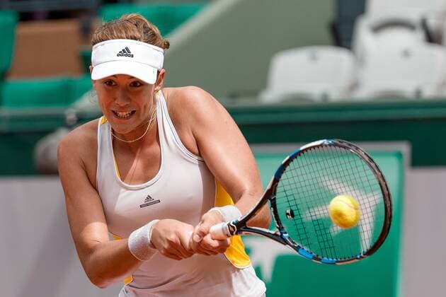 June 1, 2015: Garbine Muguruza of Spain in action in a 4th round match against Flavia Pennetta of Italy on day nine of the 2015 French Open tennis tournament at Roland Garros in Paris, France. Sydney Low Cal Media. Tennis 2015: French Open JUNE 1 - ZUMAc04_