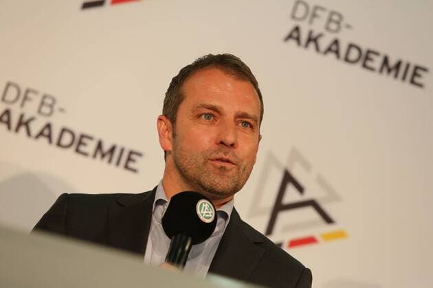 01.06.2015, xjfx, Fussball, DFB Pressekonferenz Präsentation des Architektenentwurfs für die DFB-Akademie, v.l. Hans-Dieter HANSI Flick (DFB Sportdirektor)