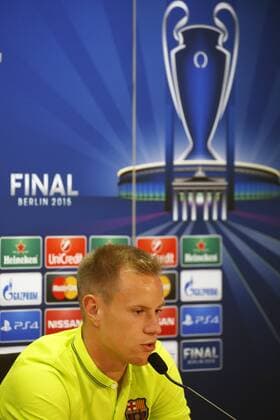 BARCELONA -june 02- SPAIN: Andre Ter Stegen in the press conference PK Pressekonferenz after the press conference after the training before the Cahmpions League final between Juventus. Photo: Joan Valls Urbanandsport Cordon Press 