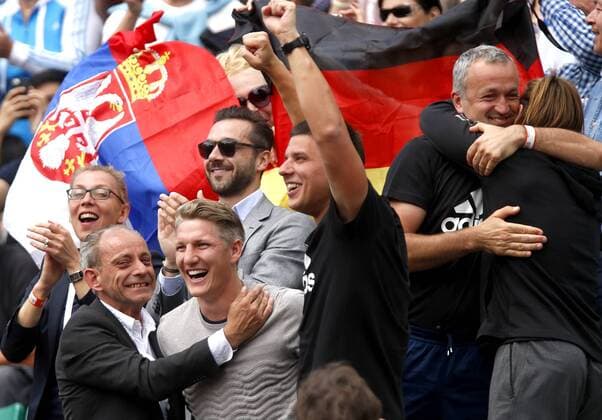 Bastian Schweinsteiger, German footballer and boyfriend of Ana Ivanovic of Serbia TENNIS : Roland Garros 2015 - Internationaux de France - 02 06 2015 Bpi Panoramic 