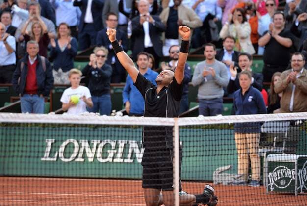 Jo Wilfried Tsonga (fra) vs Kei Nishikori (jap) - 1 4finale SH TENNIS : Roland Garros 2015 - Internationaux de France - 02 06 2015 AnthonyBIBARD FEP Panoramic 