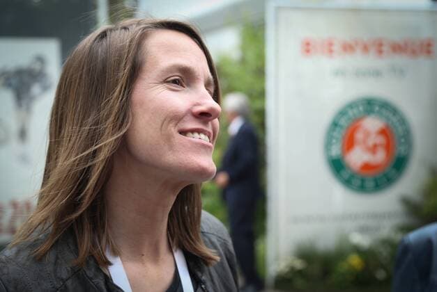- PARIS, FRANCE: Former tennis number one Justine Henin talks to journalists during the Roland Garros French Open tennis tournament, in Paris, France, Wednesday 03 June 2015. The Roland Garros Grand Slam takes place from 24 May to 07 June 2015. VIRGINIExLEFOUR  x04636048x