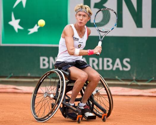 Sabine Ellerbrock (GER) Rollstuhl Tennis Tennis - French Open 2015 - Grand Slam ITF ATP Tennis Herren WTA Tennis Damen - Roland Garros - Paris - - France - 3 June 2015. Juergen Hasenkopf