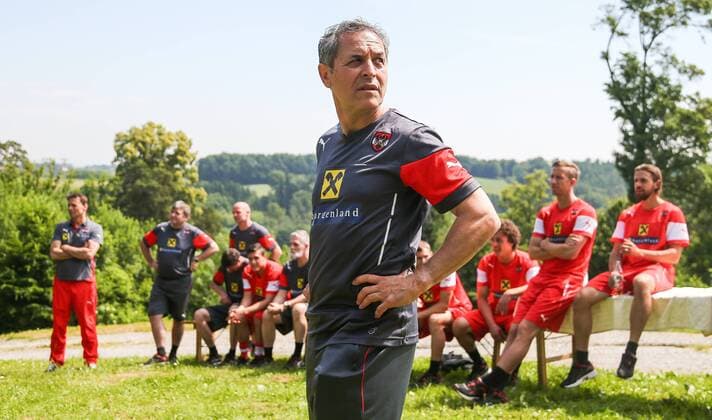 SOCCER - OEFB, team training course STEGERSBACH,AUSTRIA,03.JUN.15 - SOCCER - OEFB, Oesterreichischer Fussball-Bund, team training course. Image shows head coach Marcel Koller (AUT). GEPAxpictures xCh.xKelemen