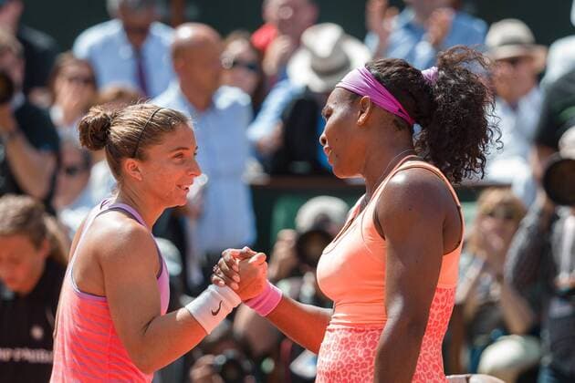 June 3, 2015: Serena Williams of United States of America celebrates after winning a Quarterfinal match against Sara Errani of Italy on day eleven of the 2015 French Open tennis tournament at Roland Garros in Paris, France. Williams won 61 63. Sydney Low Cal Media. Tennis 2015: French Open JUNE 3 - ZUMAc04_