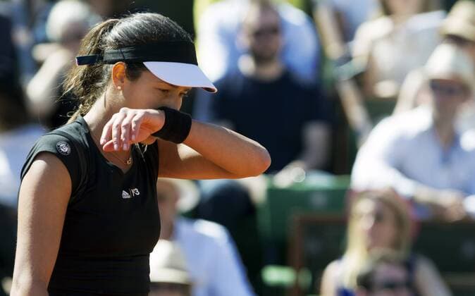 TENNIS - WTA Tennis Damen French Open 2015 PARIS,FRANCE,04.JUN.15 - TENNIS - WTA Tour, Grand Slam, Roland Garros, French Open. Image shows the disappointment of Ana Ivanovic (SRB). GEPAxpictures xMatthiasxHauer