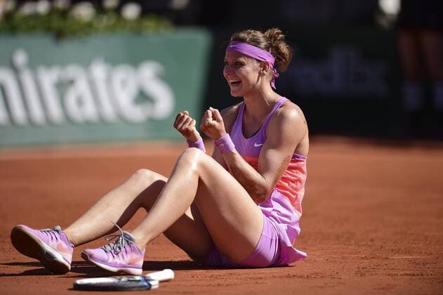 Joie de Lucie Safarova (cze) TENNIS : Roland Garros French Open 2015 - Internationaux de France - 04 06 2015 