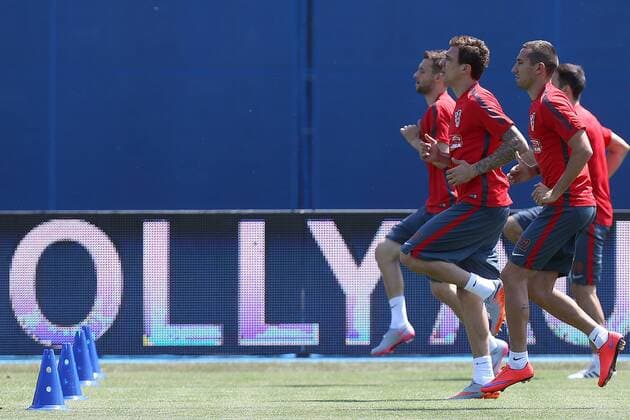 PXL_ Croatian football team training 04.06.2015., Zagreb,Croatia - Training of Croatian national football team before friendly match against Gibraltar in Varazdin. Mario Mandzukic.  GoranxStanzl PIXSELL