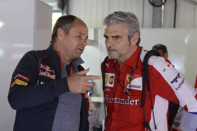 Motorsports: FIA Formula One World Championship WM Weltmeisterschaft 2015, Grand Prix of Canada, Gerhard Berger (AUT), Maurizio Arrivabene (ITA, Scuderia Ferrari) xHOCHxZWEIx