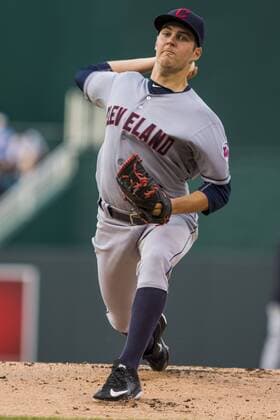 June 04, 2015: Trevor Bauer 47 of the Cleveland Indians pitches in the first inning during the MLB Baseball Herren USA game between the Cleveland Indians and the Kansas City Royals at Kauffman Stadium in Kansas City, MO. Kyle Rivas CSM MLB 2015: Indians vs Royals JUN 04 - ZUMAc04_