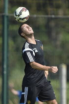 - BORDEAUX, FRANCE: Belgium s Eden Hazard pictured during a training session on the fifth day of the training camp of Belgian national soccer team The Red Devils in Bordeaux, France, Friday 05 June 2015. The Devils are preparing for a friendly game against France and a Euro 2016 qualification game against Wales. DIRKxWAEM  x04637052x