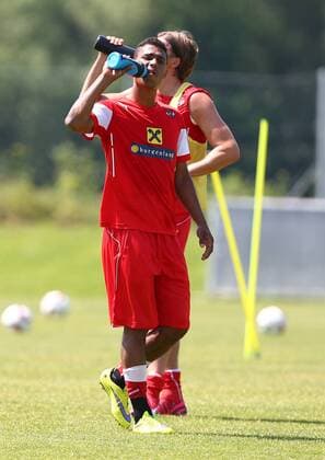SOCCER - OEFB, team training course STEGERSBACH,AUSTRIA,05.JUN.15 - SOCCER - OEFB, Oesterreichischer Fussball-Bund, team training course. Image shows Rubin Okotie (AUT). GEPAxpictures xCh.xKelemen