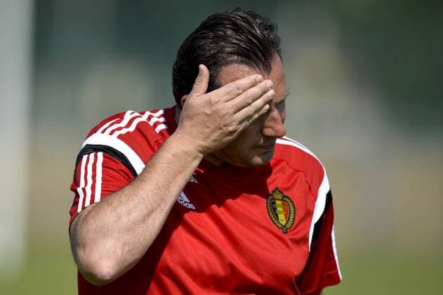 - BORDEAUX, FRANCE: Belgium s head coach Marc Wilmots pictured during a training session on the fifth day of the training camp of Belgian national soccer team The Red Devils in Bordeaux, France, Friday 05 June 2015. The Devils are preparing for a friendly game against France and a Euro 2016 qualification game against Wales. DIRKxWAEM  x04637082x