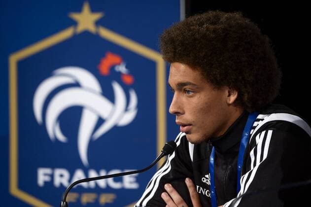 - PARIS, FRANCE: Belgium s Axel Witsel pictured during a press conference PK Pressekonferenz in the Stade de France in Paris, ahead of the friendly game tomorrow against France, Saturday 06 June 2015. The Devils are preparing for a friendly game against France tomorrow and a Euro 2016 qualification game against Wales on Friday. DIRKxWAEM  x04637651x