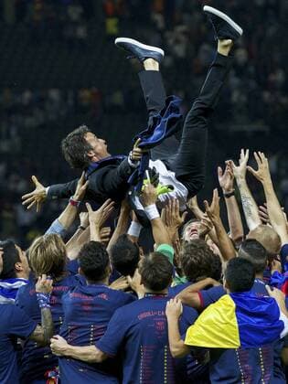 coach Luis Enrique of FC Barcelona Barca during the UEFA Champions League final match between Barcelona and Juventus on June 6, 2015 at the Olympic stadium in Berlin, Germany. Barcelona v Juventus Champions League final 2014 2015 xVIxxIVx 3946868