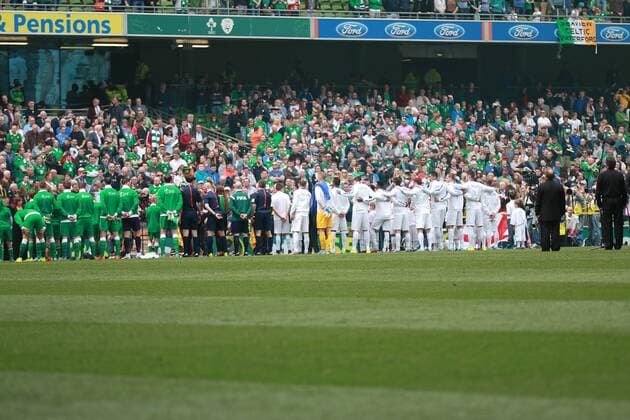 07.06.2015. Dublin, Ireland. Fans at the Friendly. Republic of Ireland versus England. 2015 International Friendly Länderspiel Republic of Ireland v England Jun 7th 