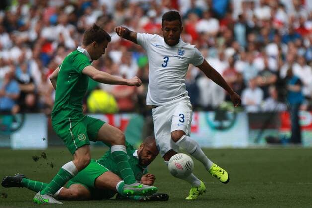 07.06.2015. Dublin, Ireland. Ryan Bertrand of England. Republic of Ireland versus England. 2015 International Friendly Länderspiel Republic of Ireland v England Jun 7th 