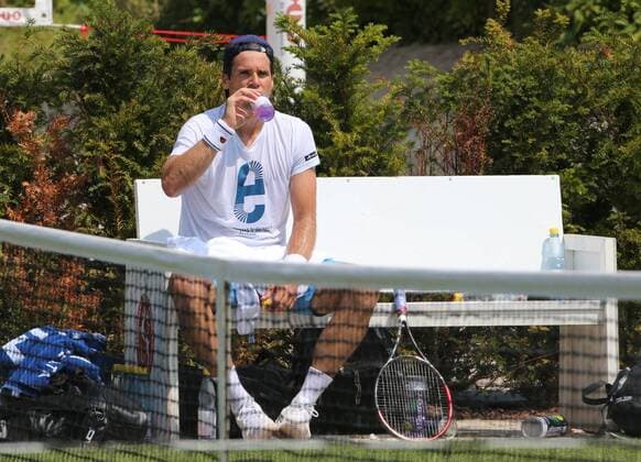 07.06.2015 ATP Tennis Herren Tour,Mercedes Cup Stuttgart , Tennis 07.06.2015,ATP Tour,Mercedes Cup Stuttgart,Tennis, Sport,im Bild: Tommy Haas trainiert