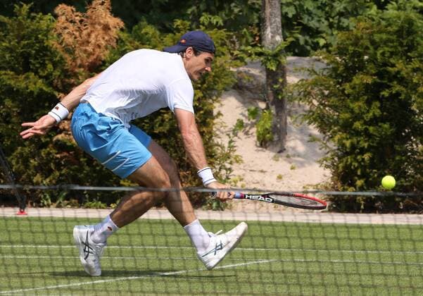 07.06.2015 ATP Tennis Herren Tour,Mercedes Cup Stuttgart , Tennis 07.06.2015,ATP Tour,Mercedes Cup Stuttgart,Tennis, Sport,im Bild: Tommy Haas trainiert