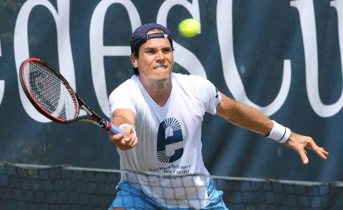 07.06.2015 ATP Tennis Herren Tour,Mercedes Cup Stuttgart , Tennis 07.06.2015,ATP Tour,Mercedes Cup Stuttgart,Tennis, Sport,im Bild: Tommy Haas trainiert