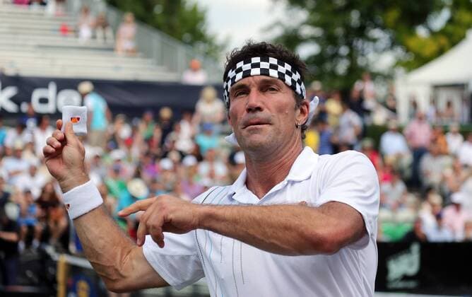 MercedesCup 2015 Deutschland, Stuttgart, 07.06.2015, Tennis, MercedesCup 2015, Stuttgart Weissenhof: Pat Cash.
