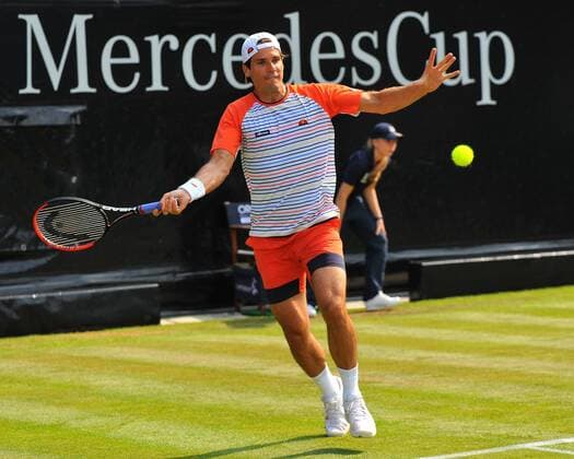 Tommy Haas (GER). Deutschland, Stuttgart: Tennis, MercedesCup 2015: Eroeffnung am 07.06.2015, Center Court, TC Weissenhof.