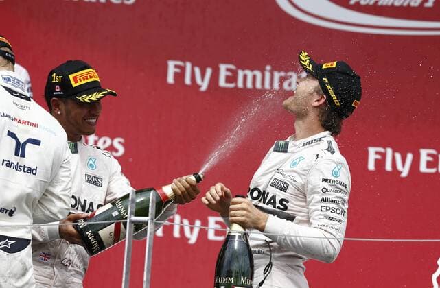 Motorsports: FIA Formula One World Championship WM Weltmeisterschaft 2015, Grand Prix of Canada, 44 Lewis Hamilton (GBR, Mercedes AMG Petronas Formula One Team), 6 Nico Rosberg (GER, Mercedes AMG Petronas Formula One Team), xHOCHxZWEIx