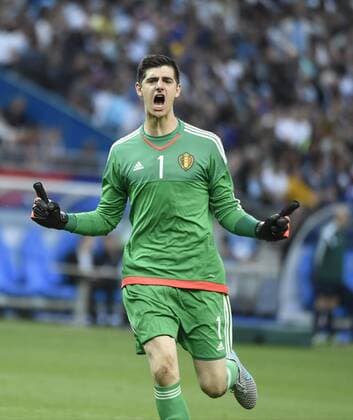 Thibaut Courtois of Belgium joie FOOTBALL : France vs Belgique - match amical - 07 06 2015 PHOTONEWS PANORAMIC 