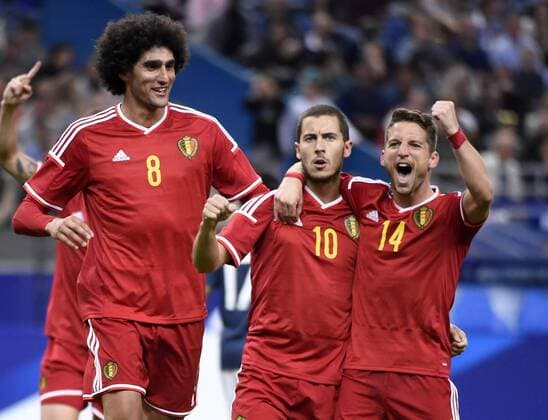 Eden Hazard of Belgium joie FOOTBALL : France vs Belgique - match amical - 07 06 2015 PHOTONEWS PANORAMIC 