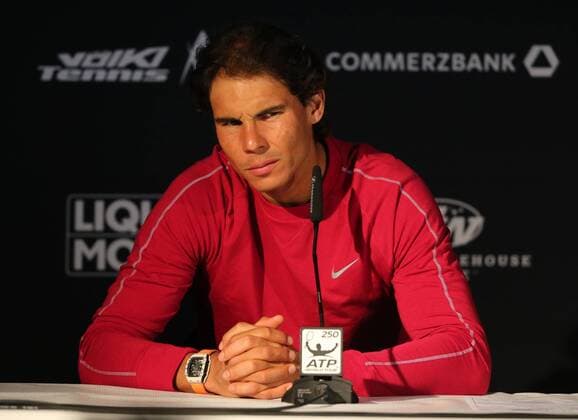 08.06.2015 ATP Tennis Herren Tour,Mercedes Cup Stuttgart , Tennis 08.06.2015,ATP Tour,Mercedes Cup Stuttgart,Tennis, Sport,im Bild: PK bei Mercedes Cup 2015 mit Rafael Nadal