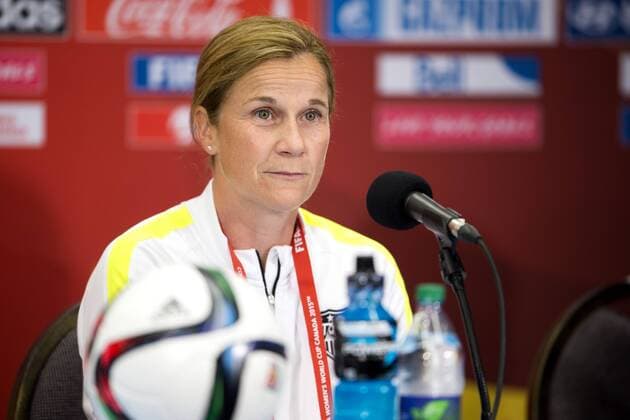 Aktuell Fußball, Damen, WM, Training und PK Nationalteam USA June 8, 2015 - Winnipeg - 150608 USA:s coach Jill Ellis - PK USA. BILDBYRAN kod CS 57675 News - June 8, 2015  - ZUMAb138