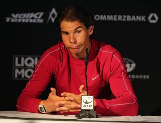 08.06.2015 ATP Tennis Herren Tour,Mercedes Cup Stuttgart , Tennis 08.06.2015,ATP Tour,Mercedes Cup Stuttgart,Tennis, Sport,im Bild: PK bei Mercedes Cup 2015 mit Rafael Nadal