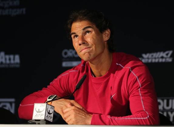 08.06.2015 ATP Tennis Herren Tour,Mercedes Cup Stuttgart , Tennis 08.06.2015,ATP Tour,Mercedes Cup Stuttgart,Tennis, Sport,im Bild: PK bei Mercedes Cup 2015 mit Rafael Nadal
