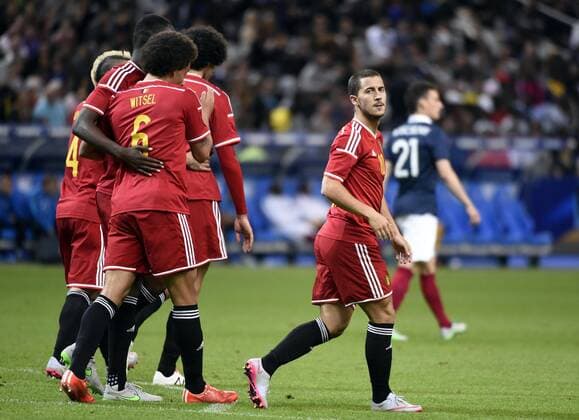 Eden Hazard of Belgium - Joie FOOTBALL : France vs Belgique - Amical - 07 06 2015 PhotoNews Panoramic 