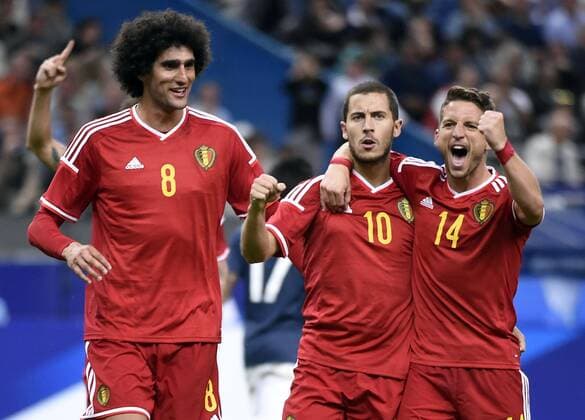 Eden Hazard of Belgium - Joie FOOTBALL : France vs Belgique - Amical - 07 06 2015 PhotoNews Panoramic 