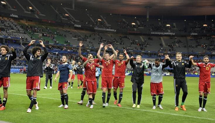 Marouane Fellaini of Belgium - Joie FOOTBALL : France vs Belgique - Amical - 07 06 2015 PhotoNews Panoramic 