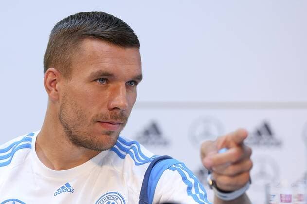 Lukas Podolski (Inter Mailand) Pressekonferenz Nationalmannschaft, Fussball, DFB, 08.06.2015, Copyright: Schülerx xEibner-Pressefoto EP_jse