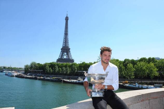 Shooting Stanislas Wawrinka (Sui) at the eiffel tower TENNIS : Tournoi de Roland Garros 2015 - 08 06 2015 TennisMagazine