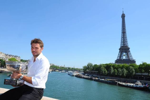 Shooting Stanislas Wawrinka (Sui) at the eiffel tower TENNIS : Tournoi de Roland Garros 2015 - 08 06 2015 TennisMagazine