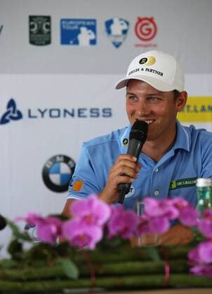GOLF - Lyoness Open 2015 ATZENBRUGG,AUSTRIA,09.JUN.15 - GOLF - PGA Golf Herren European Tour, Lyoness Open, Diamond Country Club, press conference PK Pressekonferenz Image shows Lukas Nemecz (AUT). GEPAxpictures xDanielxGoetzhaber